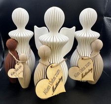 Mutter-Kind-Figur mit Herz – Geschenk Muttertag Geburtstag Deko personalisiert