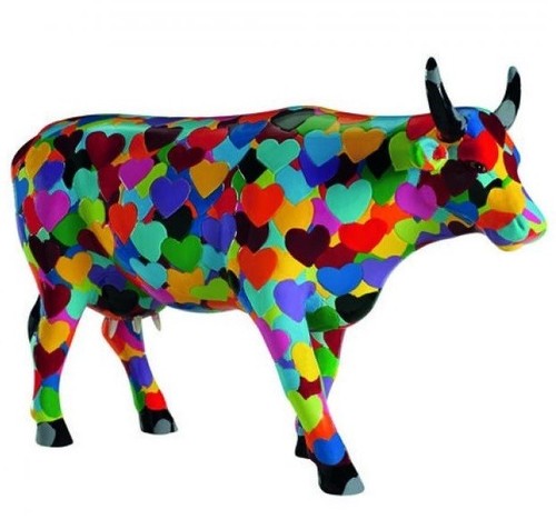 Heartstanding cow cowparade - heartstanding,