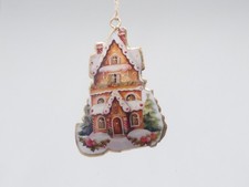 Christbaumschmuck Lebkuchenhaus Blech Vintage 10,5 cm Nostalgie Weihnachten