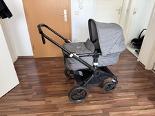 Bugaboo Fox 3 und Maxi Cosi Babyschale Set Grau Kinderwagen mit Regenschutz
