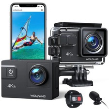 WOLFANG GA300 Action Cam | 4K UHD, 24MP, WiFi & 40m Wasserdicht