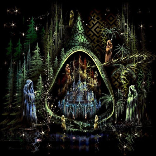 Backdrop psychedelisch - uv,