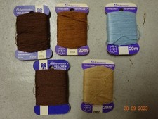 5 Ackermann Veilchen Stopfgarn Karte 100% Baumwolle...