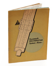 DDR Heft der Rechenstab Rechenschieber - Beschreibung und Funktionsweise - VEB