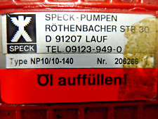 1 x SPECK - PUMPEN Hochdruck-Plungerpumpe NP10/10-140