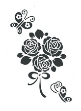 Schablone Blüten Blumen