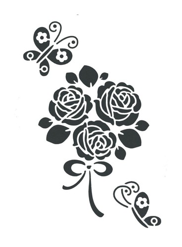 Schablone blüten blumen - blüten,