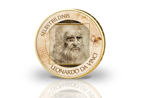 Euro vergoldet selbstbildnis - vergoldet,