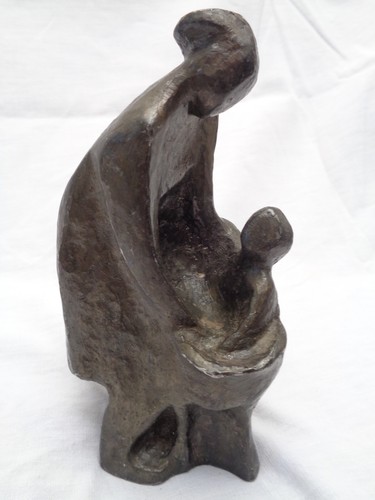 Figur metall mutter badet - figur,