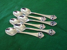 Robbe & Berking Modell ROSENMUSTER Satz Moccalöffel für 6 Personen Silber 150er