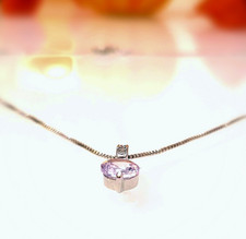 Wunderschöne 925 Sterling Silber Halskette 45 cm mit modernen Zirkonia Anhänger 