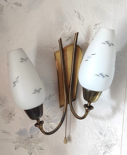 2flammige wandlampe messing - 2flammige,