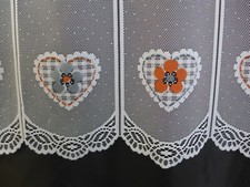 Scheibengardine Bistrogardine Gardine 267325 Herz 45 cm hoch Größenwahl