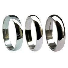 4mm 950 Platin D-Förmiges