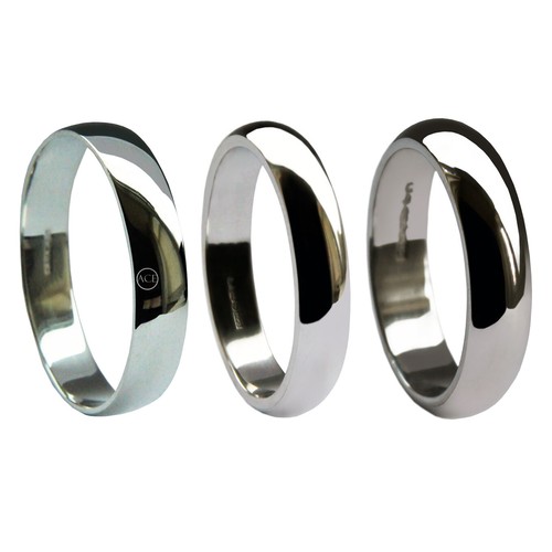 4mm 950 platin förmiges - platin, d-förmiges