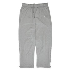 Nike Vintage Glanz Jogger Jogginghose Basic Solo Swoosh Grau Weiß