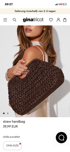 Geflochtene handtasche braun - geflochtene,