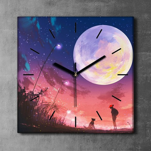 Wohnzimmer bild leinwand uhr - leinwand,