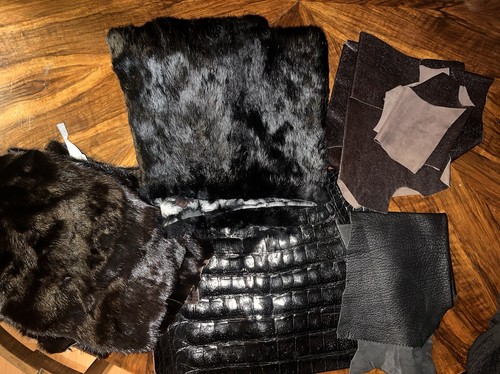 Reste leder nerz mink - reste,