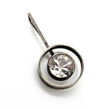 MEGA Bergkristall Anhänger 925 Silber N. E. FROM Modernist Denmark 70s COOL