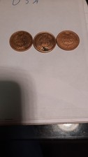 1 Cent 1901 1903 1896  USA  Indian Head Cent , 3 Stück