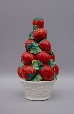 Italienische Majolika / Keramik - Tischdekoration Erdbeeren