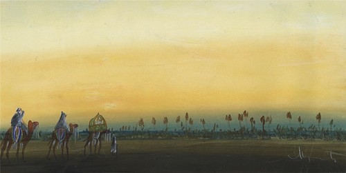 Kamele wüstenlandschaft - kamele,