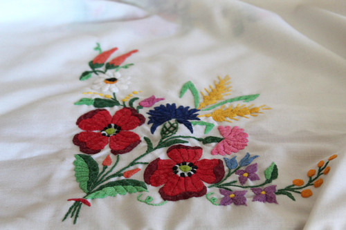 Tischdecke bestickt - tischdecke,,