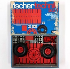 Vintage Fischertechnik 50/1 Teile Ersatzteile Komplett 1975 W Deutschland 30140