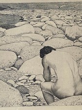 Radierung Prof. Richard Müller Dresden Am Meer um 1900 by the sea la mer