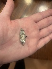 Art Deco Schmuck Uhr Gehäuse 925 Silber Weiße Steine Restaurations Objekt Defekt