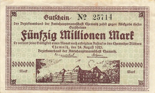 Millionen mark notgeld - mark,