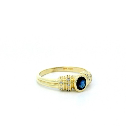 Damenring goldring mit saphir - mit,
