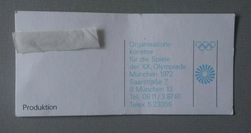 Visitenkarte olympiade 1972 - -,