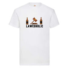 Lawcoholic | Gesetz | Anwalt | Jura T-Shirt Weiß