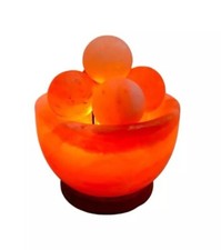 Kristallsalzlampe Schale mit Kugeln – Salzlampe Deko & Wellness Massagebälle