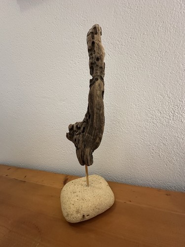 Treibholz skulptur auf einem - auf,