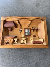 Wandbild Miniatur -gute Stube - 30x20cm Material Holz