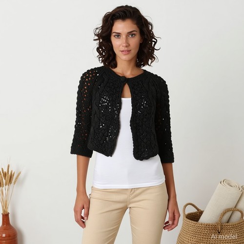 Boho maritim strickjacke grau - boho,