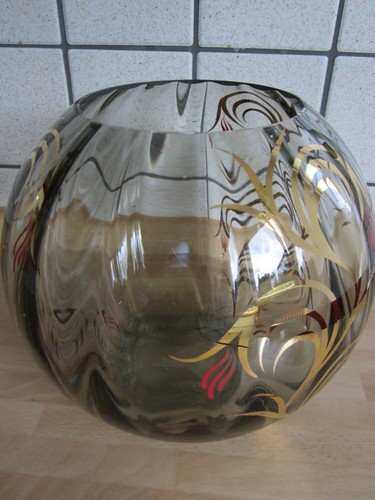 Rauchglas kugelvase 20cm - kugelvase,