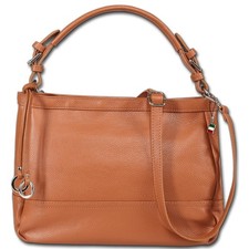 Florence Damen Schultertasche Hobo Bag Leder Tasche hellbraun OTF176N2