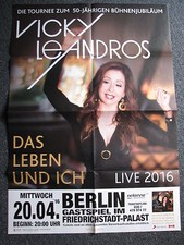 Konzertposter-Vicky Leandros Das Leben und ich-Berlin 20.04.2016-Konzertplakat