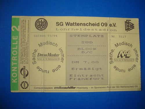 Ticket sg wattenscheid - sg,