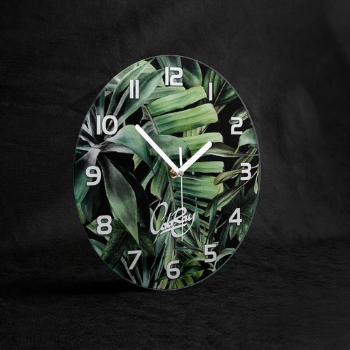 Glas wanduhr mondphasen - glas,