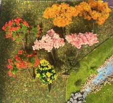 Konvolut 8 Obstbäume, Bäume  Modellbahn H0, Landschaft, Wald