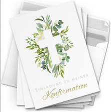 Einladungskarten / Einladung Konfirmation / 1x Klappkarte innen weiß - Lesen!