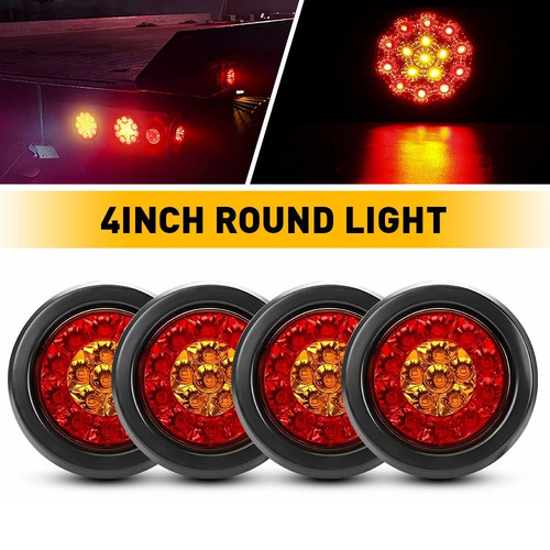 4zoll gelb rot rund led - rot,