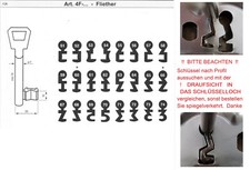 BUNTBARTSCHLÜSSEL Nr. 51-74 ZIMMERTÜR EINSTECKSCHLOß SCHLÜSSEL für KFV