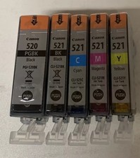 5 x Canon PGI520 + CLI 521 (PGI-520 CLI-521) SET KCMY MP540 MP550  iP3600 iP4600