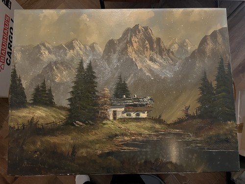 ölgemälde alpenlandschaft - Ölgemälde,